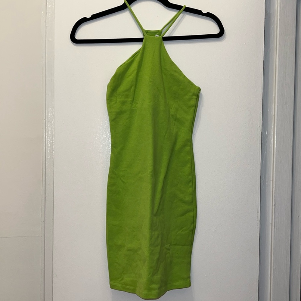 ZARA Green Halter Top Dress